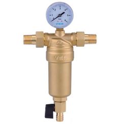 Фильтр VIEIR с манометром 1/2 для горячей воды (15/1)