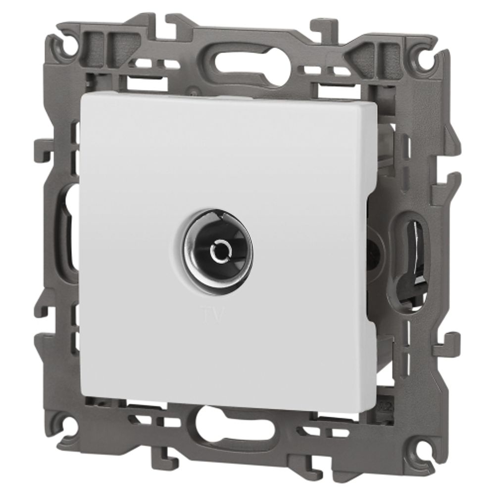 Розетка ЭРА Elegance 14-3101-01М TV одиночная, белый матовый