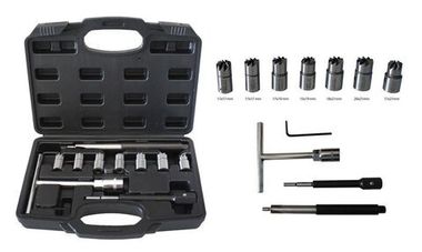 Набор фрез для чистки и восстановления посадочных мест дизельных форсунок 10пр(15х19, 17х17, 17х19, 17х21,18х21,20х21мм) кейсе Forsage F-907G11