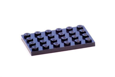 Lego 50шт Плитка 4х6 (черная) 303226