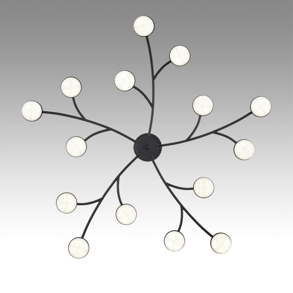 8117/15 COMFI LN25 195 черный, металл Люстра LED GX53 15*7W 220V TORINA