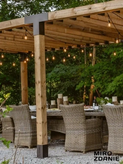 Опора бруса 100x100 UNO - 1 шт, цвет графит, с шурупами