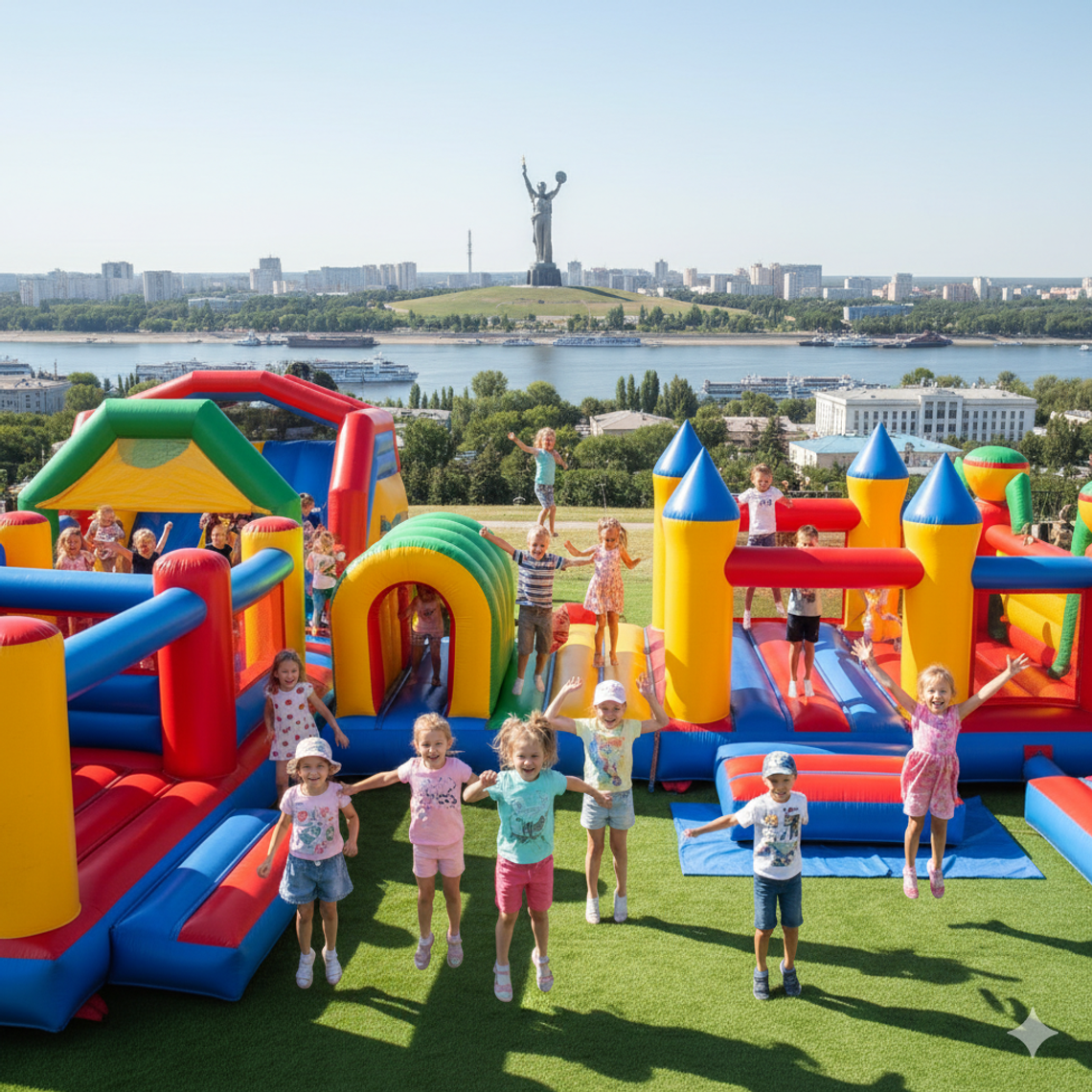 Надувной батут купить в Волгограде недорого от БатутМастер 🎉