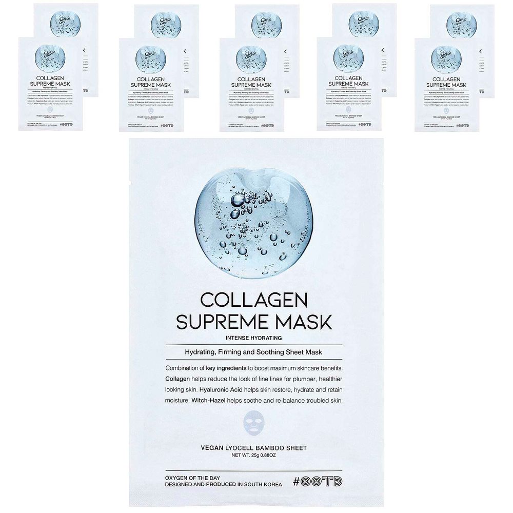 OOTD, Collagen Supreme Beauty Mask, 10 шт. По 25 г (0,88 унции)