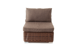 "Лунго" трансформирующийся диван из искусственного ротанга, цвет коричневый