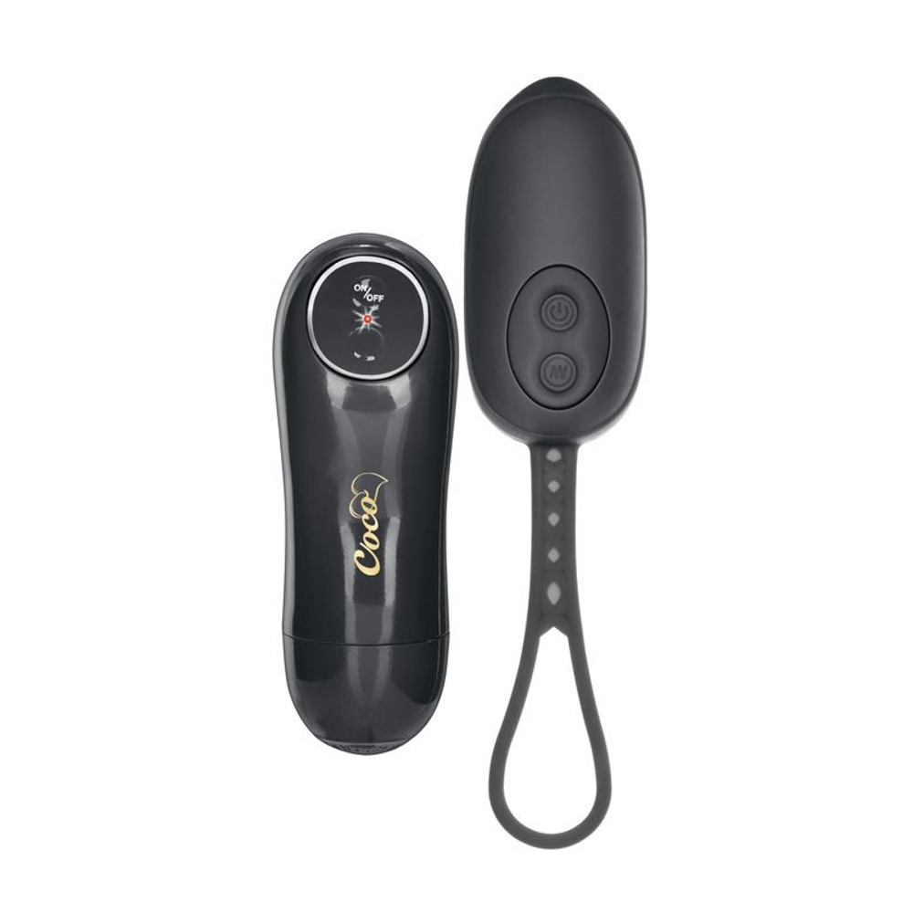 Чёрное виброяйцо с дистанционным управлением Coco licious Remote Control Bullet (Цвет: черный)