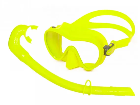 Набор маска+трубка Sargan Калан желтый