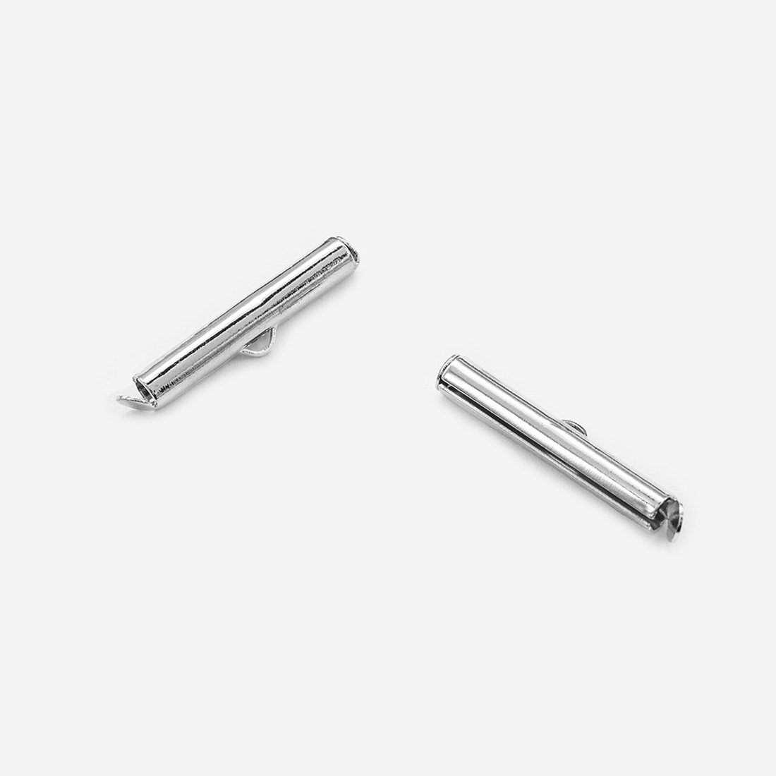 Концевик-трубочка, 25мм, родирование