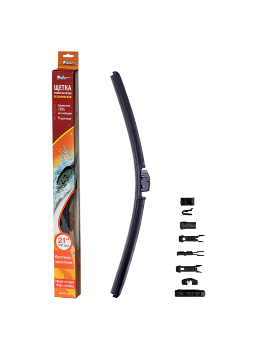 Щетка стеклоочистителя бескаркасная Airline 21"/530мм PRO 10 адаптеров