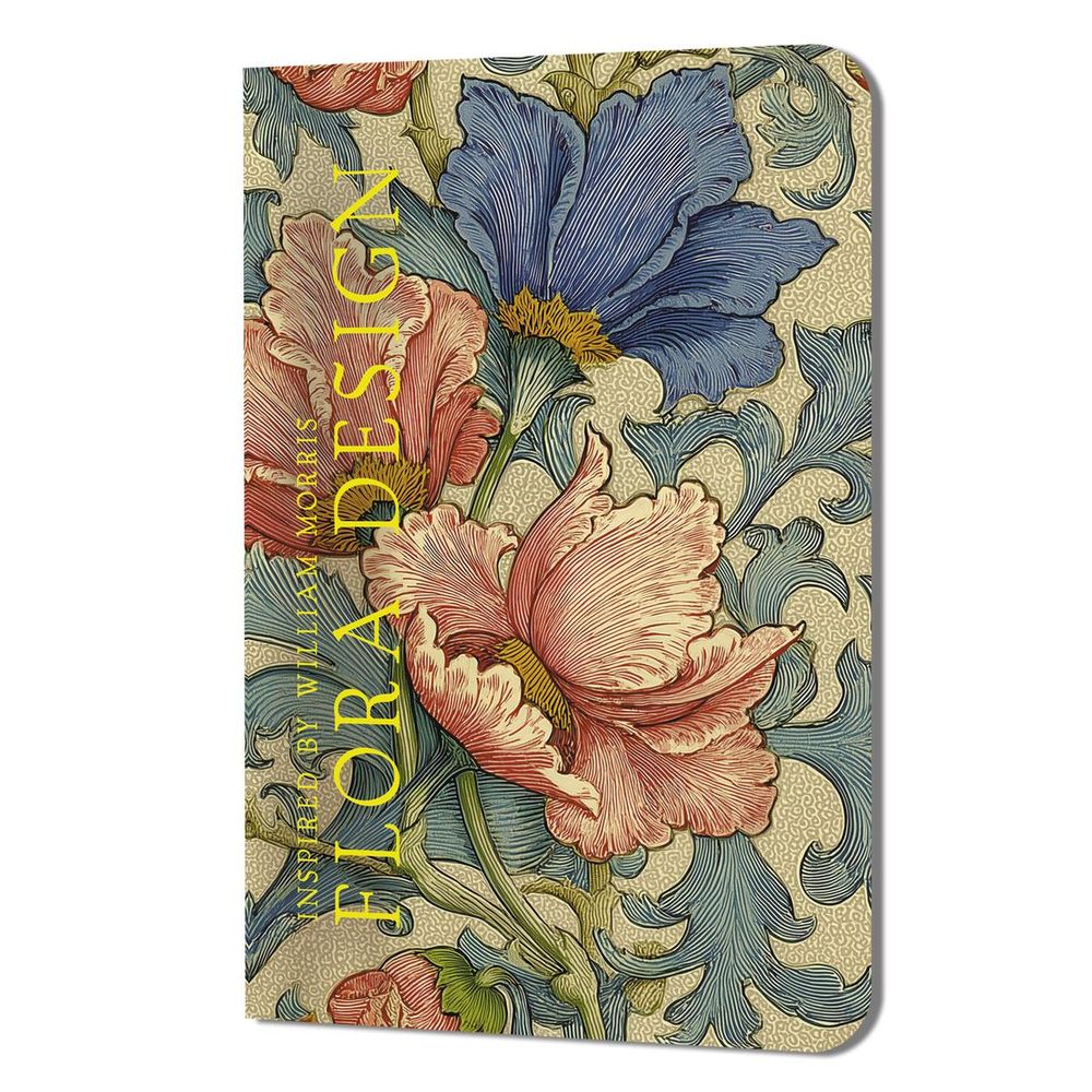 Блокнот "Flora design. Inspired by William Morris. Розовые и голубые цветы" (Контэнт)