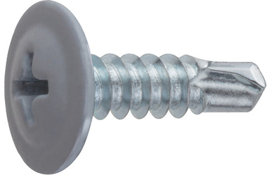 Саморез 4.2х19 мм с прессшайбой, цинк, со сверлом, RAL 7004 (1000 шт в карт. уп.) STARFIX