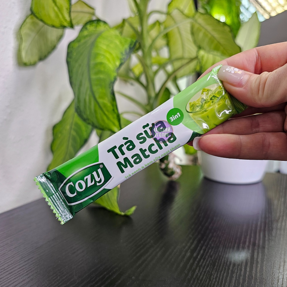 Чай Матча Латте COZY растворимый с жасмином 10 стиков по 17 гр
