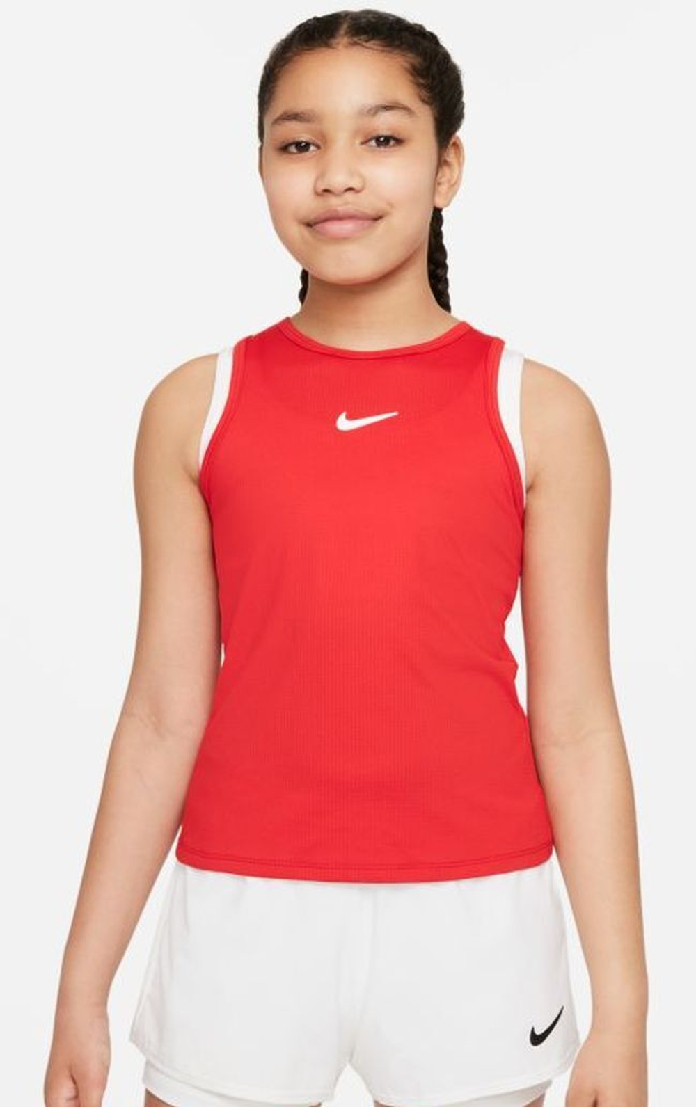 Футболка для девочки теннисная Nike Court Dri-Fit Victory Tank G - university red/white