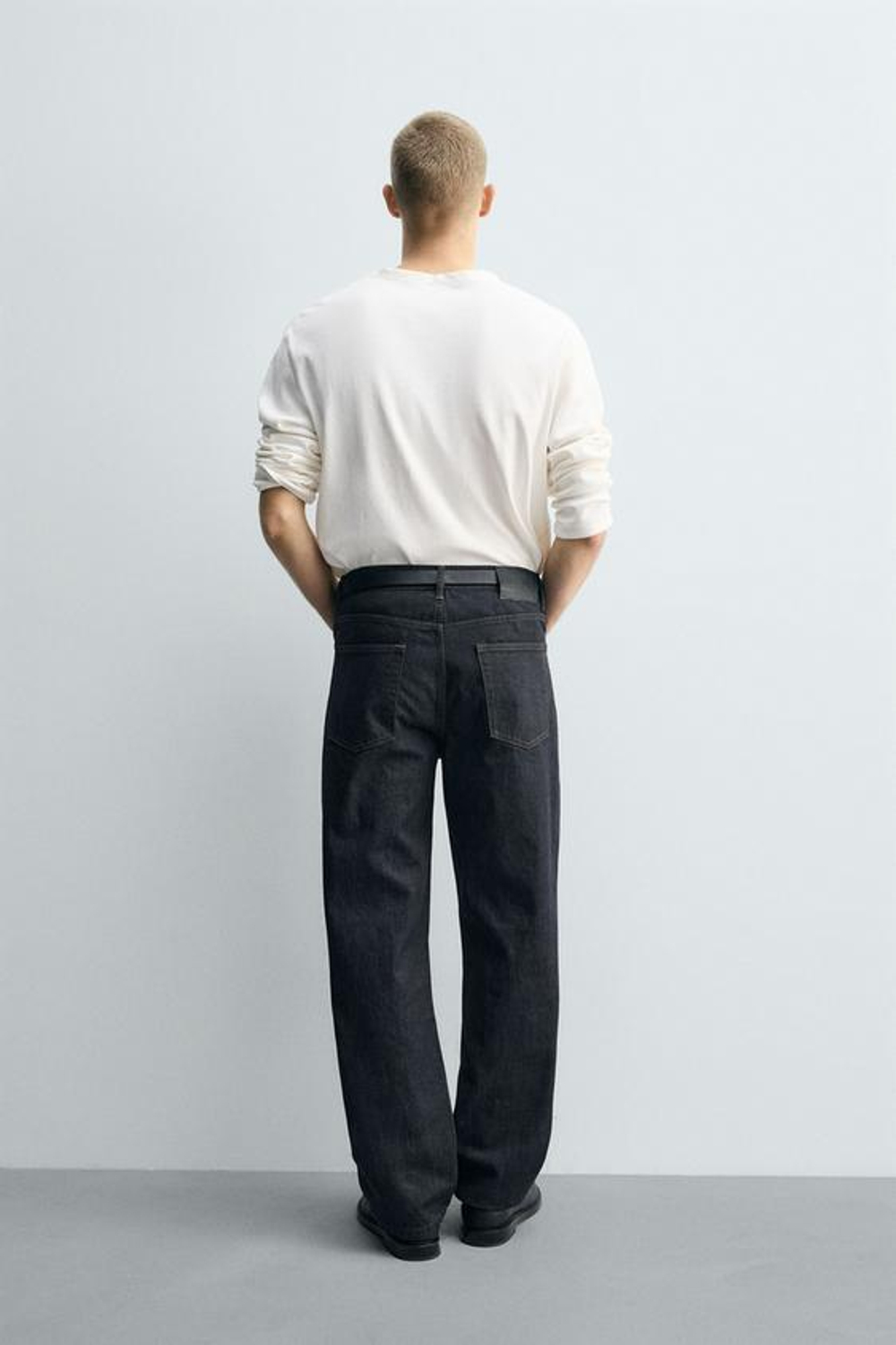 ZARA ДЖИНСЫ STRAIGHT FIT, МОРСКОЙ СИНИЙ