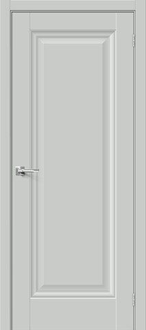 Межкомнатная дверь Прима 0 ПЭТ Grey Silk (светло-серый матовый, без текстуры)