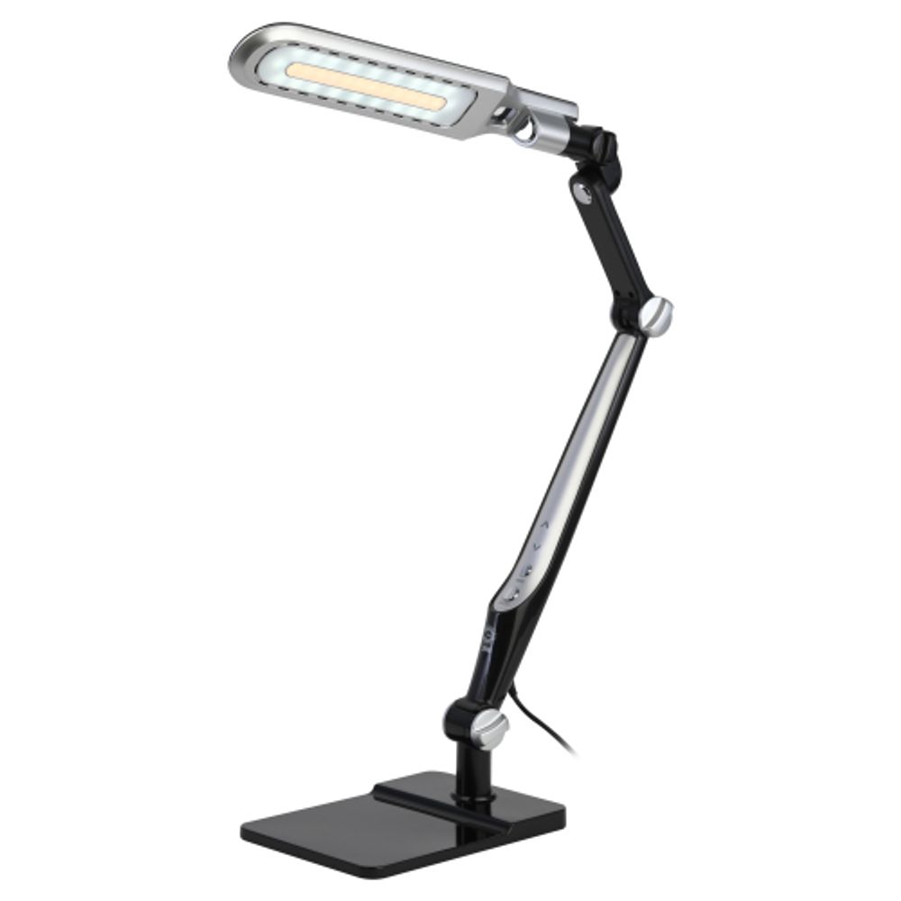 Настольный светильник ЭРА NLED-497-12W-BK светодиодный на струбцине и с основанием черный | Светодиодные настольные лампы