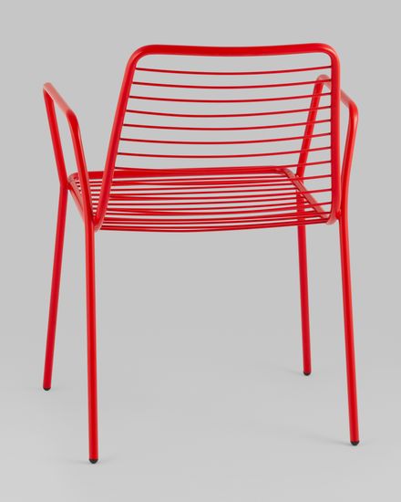 Стул с подлокотниками Дели металл красный