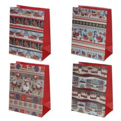 GAEM Пакет подарочный S (бумага 210г/м2, блок 12шт), L18 W10 H23 см, 4в.