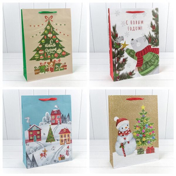 
          Пакет подарочный 33 х 45 х 11 см Набор 4 шт "Микс" (Микс)