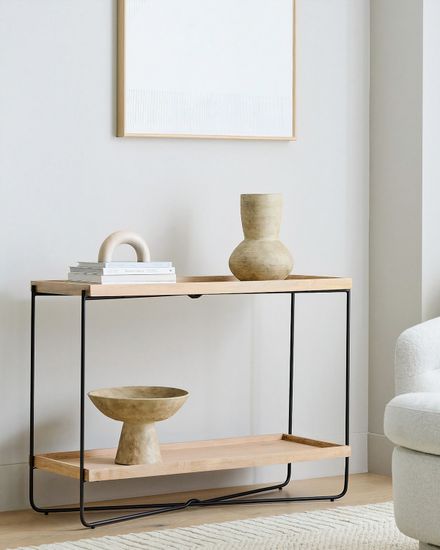 Консольный столик “Рентон” цвет натуральный/черный