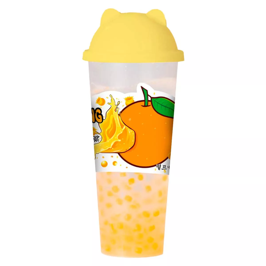 Напиток с шариками Хэ Лейи со вкусом апельсина c добавлением сахара, 620 мл (Китай)