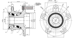 Ступица задняя в сборе L=R MAZDA CX-7 GANZ GIM03030