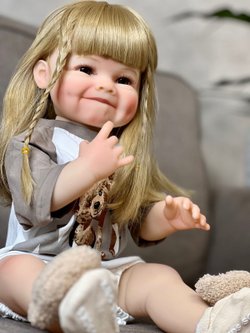 Кукла Реборн виниловая 55см в пакете (FA-134)