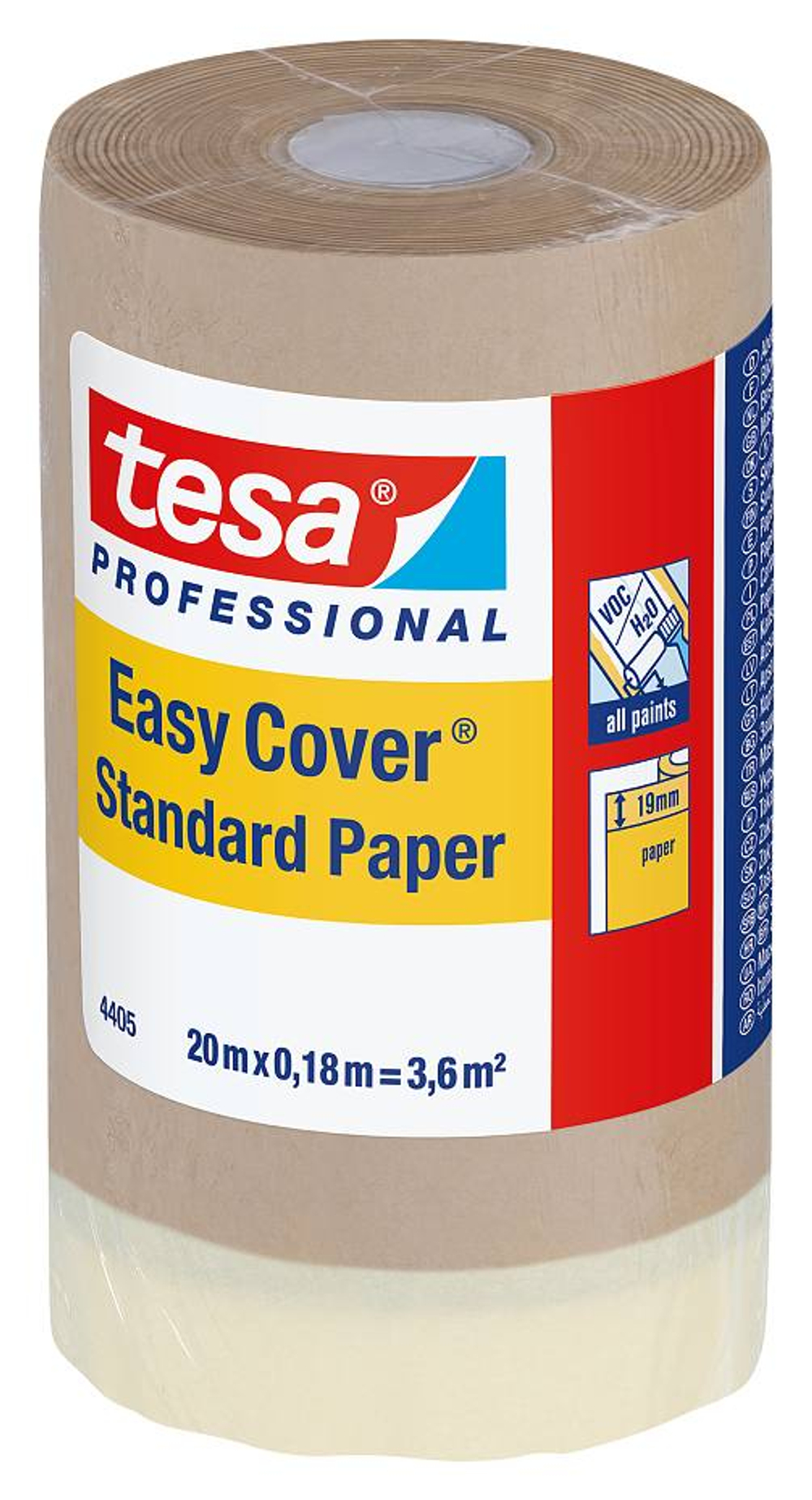 Укрывная бумага с малярной лентой tesa® 4405