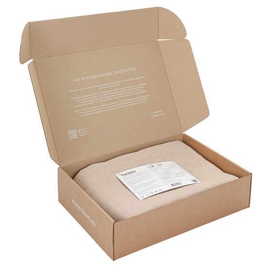 Скатерть из стираного льна бежевого цвета из коллекции essential, 150х250 см