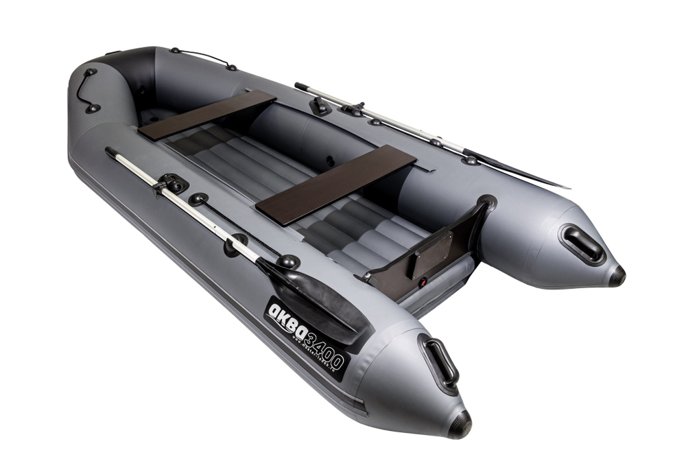 Лодка ПВХ Аква 3400 НДНД графит/черный