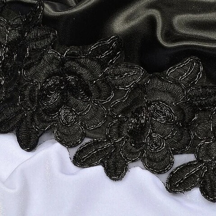 Кружево венецианское  G1230 85мм цв.03 черный упак9,14м