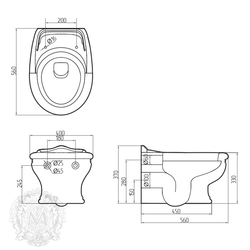 Унитаз подвесной Migliore Milady ML.MLD-25.740.D3.BR