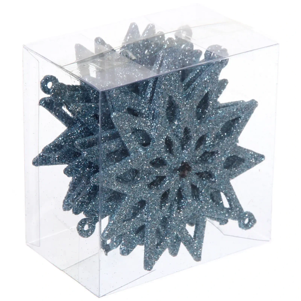 Набор ёлочных украшений «Сказочная зима» 45 предметов, Белый/Голубой