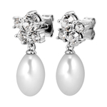 Серьги Dyrberg Kern PETUN SS CRYSTAL / WHITE PEARL 480055