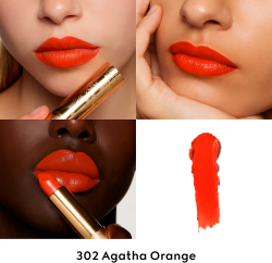 Gucci Gucci Beauty Rouge a Levres Satin Lipstick - Бархатная помада оттенок 302 Agatha Orange, 3 g