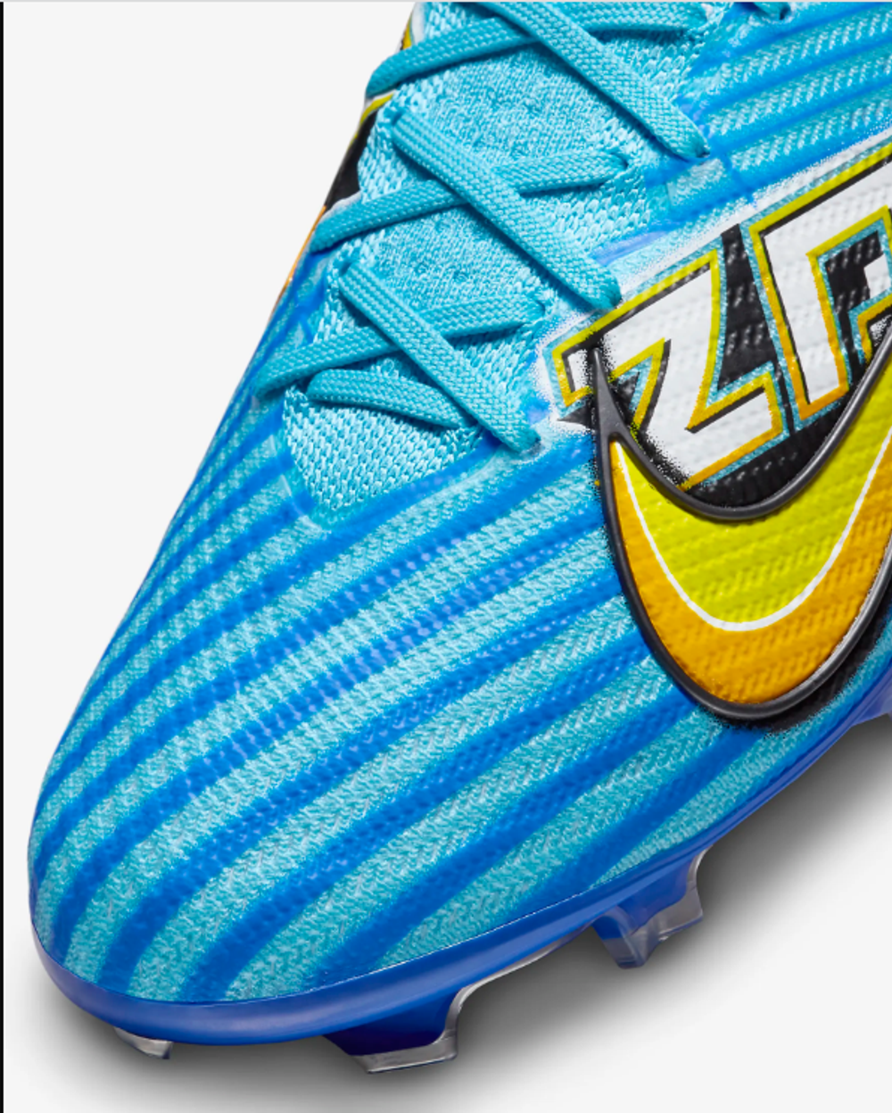 Бутсы Nike Zoom Mercurial Vapor 15 Elite KM FG (Голубой)