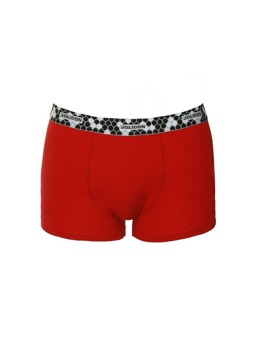 Мужские трусы-боксеры с широкой резинкой с рисунком в виде сот (Размер: XL) (Цвет: серый меланж)