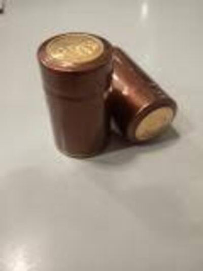 Термоусадочный колпак 28*70 коричневый с топ-диском