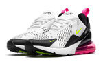 Nike Air Max 270 "White Fuchsia" shock-absorbing non-slip low-top running shoes GS black and white powder