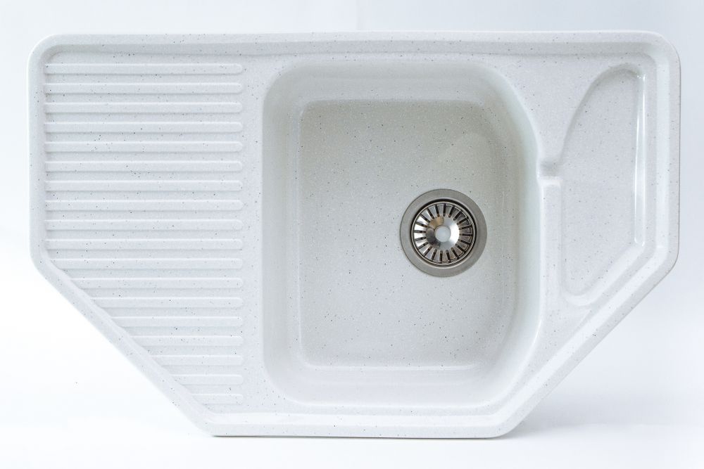 Мойка каменная S-30 глянец (Sim Gran), Белый крап