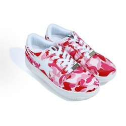 A Bathing Ape Bapesta Low Pink ABC Camo