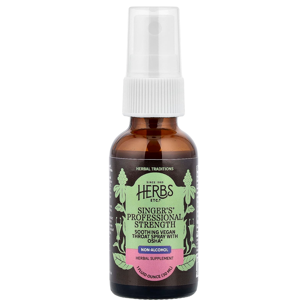 Herbs Etc., Singer's®, без спирта, 30 мл (1 жидк. унция)