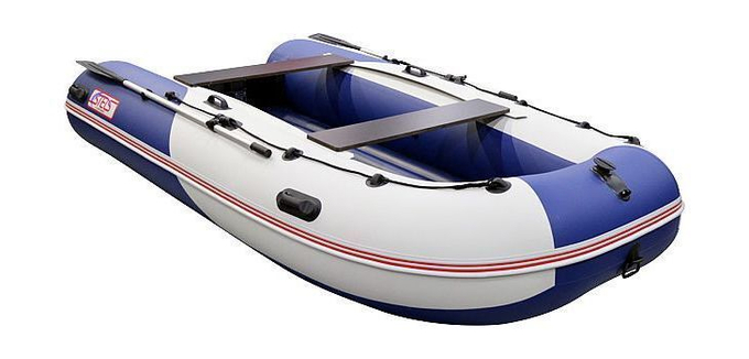 Надувная лодка ПВХ, STELS 375 Аеро НДНД, синий/белый