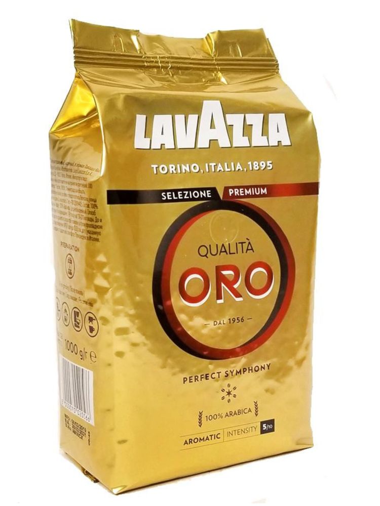 Кофе в зернах Lavazza Qualita Oro, 1 кг, 2 шт