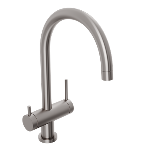 Смеситель для кухни Abelsberg Aera AWF70029BN с возможностью подключения фильтра для воды, цвет титан, PVD покрытие