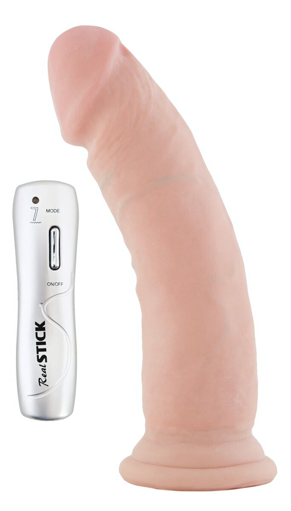 Вибратор на присоске с 7 режимами вибрации - 18 см.