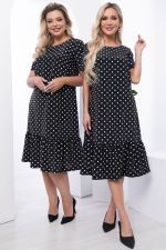 Платье "Эжени" (блэк/горох) П7061 LT Collection (Акция)