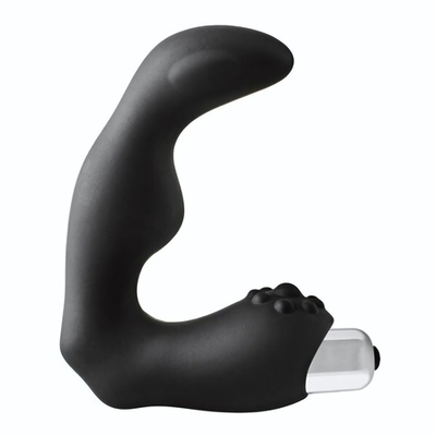 Черный вибромассажер простаты FantASStic Vibrating Prostate Massager - 11,3 см. (Цвет: черный)