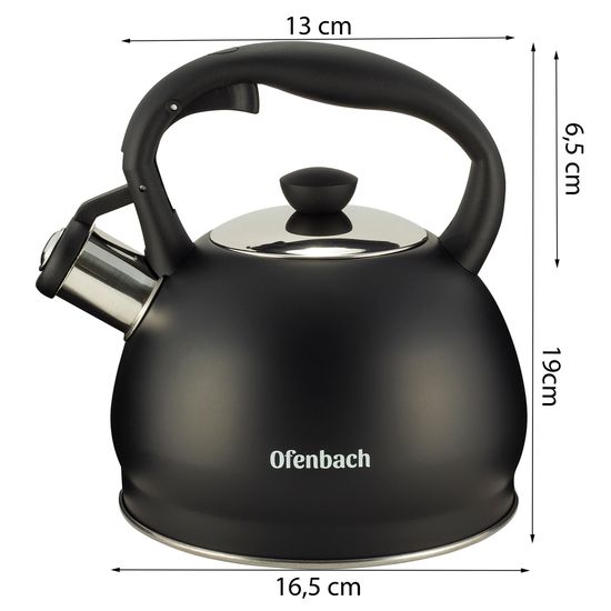 Чайник 2 л. из нержавеющей стали со свистком Ofenbach NB 100300