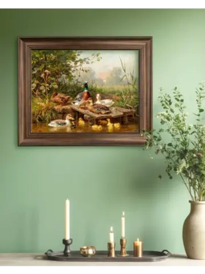 Картина интерьерная на холсте в раме 25*31 см